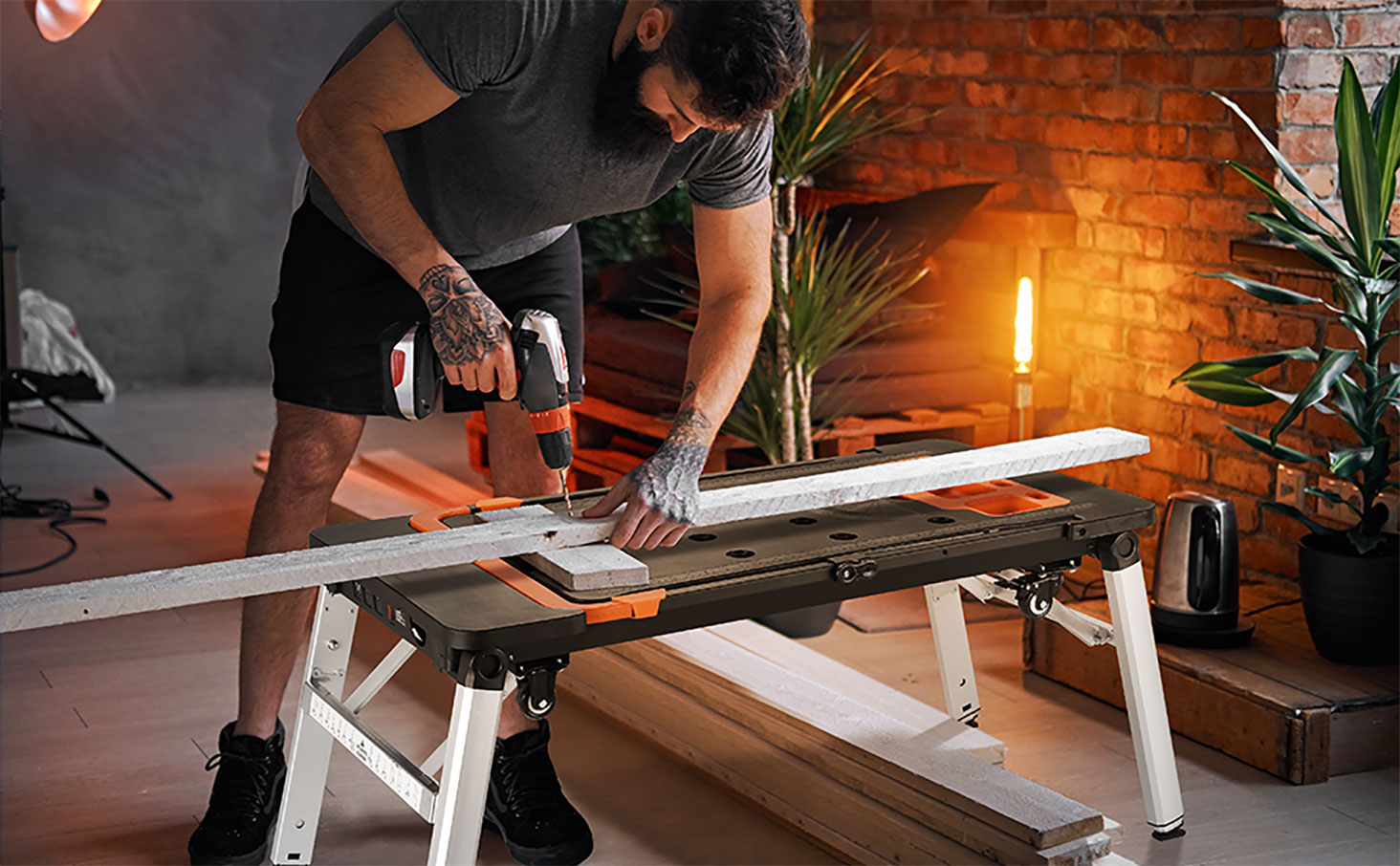 Amazon.co.jp: Vzxdzn 足場台 洗車台 脚立 多機能 7in1 作業台